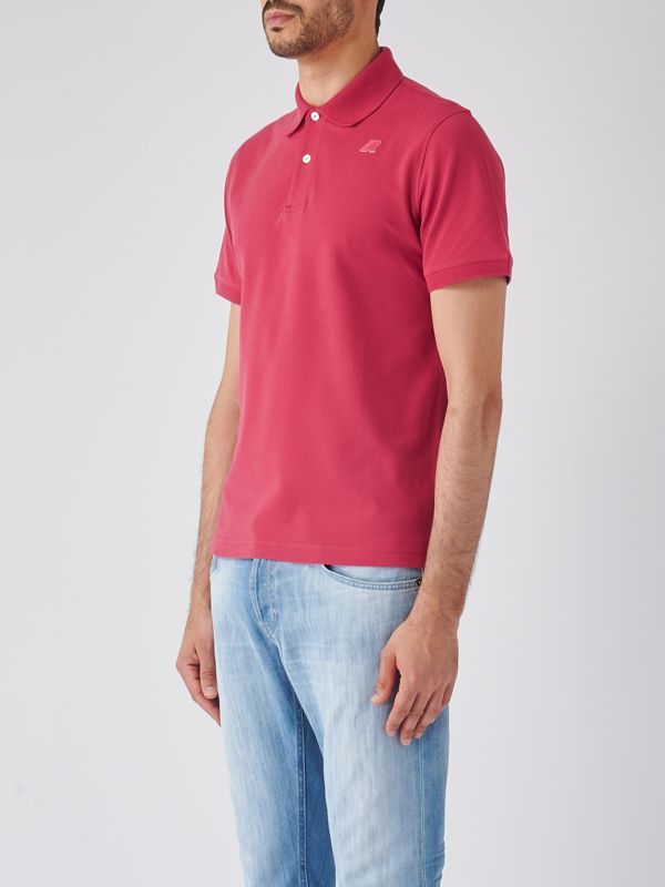 K-way Short-sleeved Polo Shirt In Red