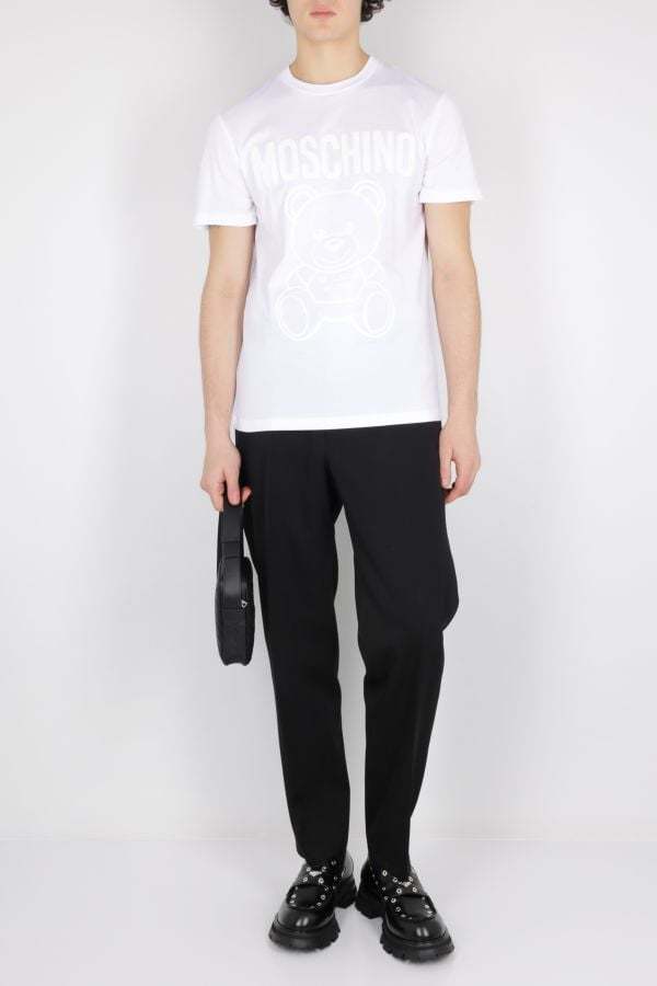 Moschino Logo-print Cotton T-shirt In White