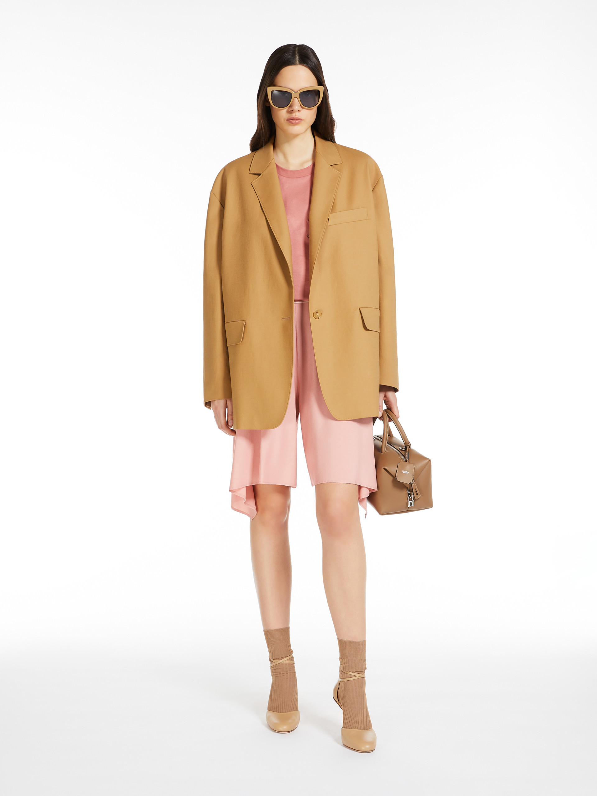 Max Mara Brown Wool Coat In Nude