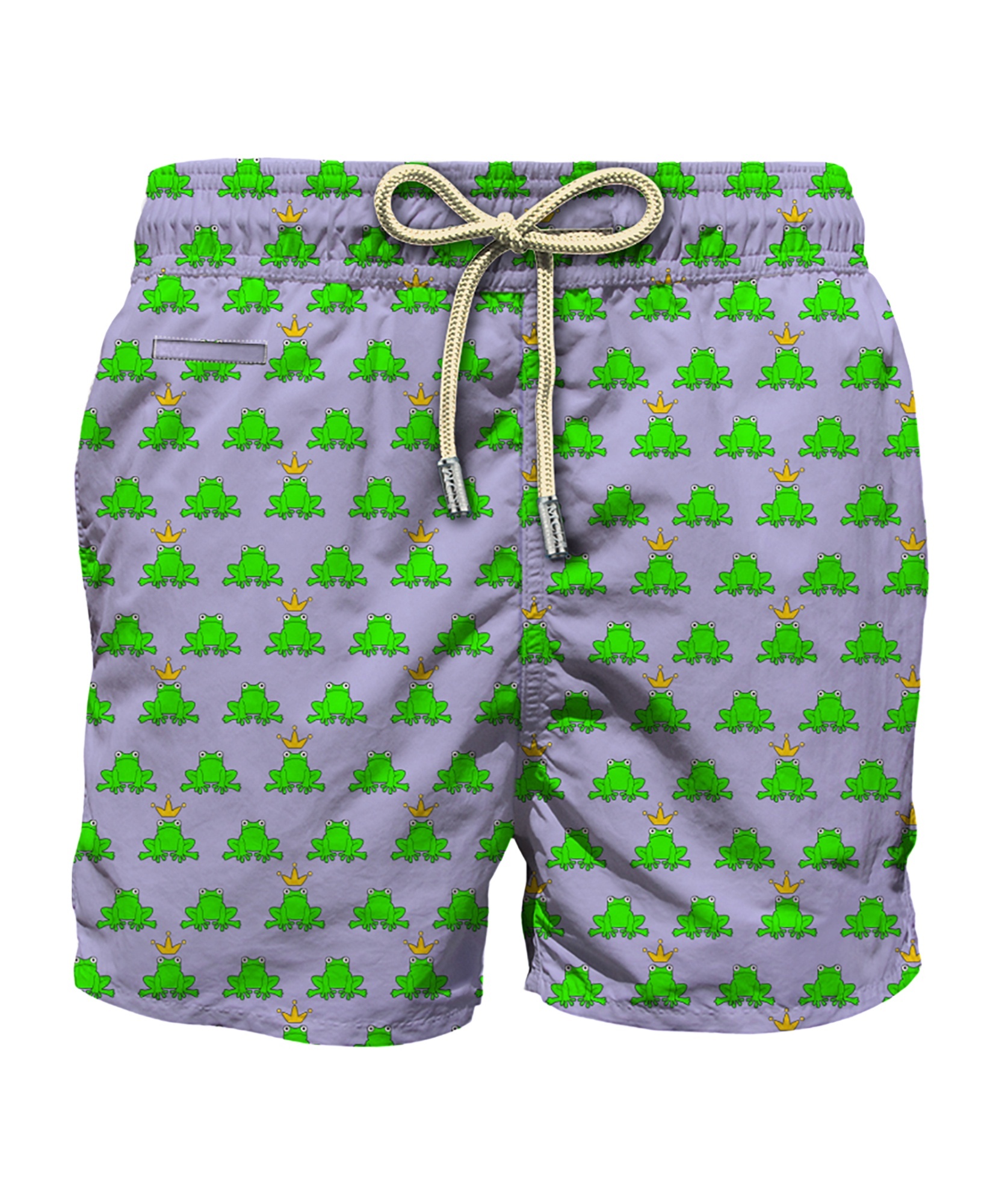 Shop Mc2 Saint Barth Graphic Printed Drawstring Swim Shorts In Purple