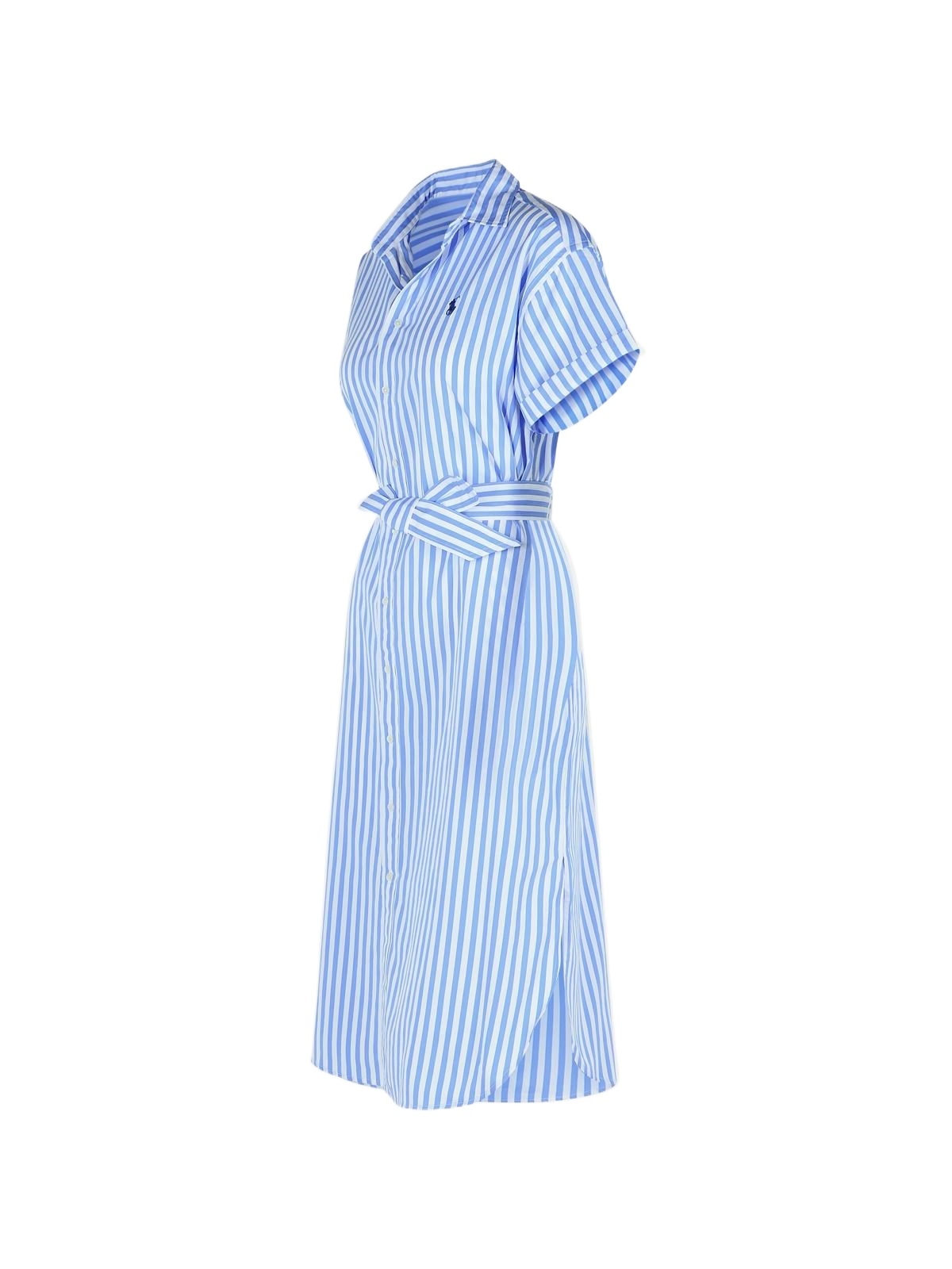 Polo Ralph Lauren Striped Shirt Dress In Blue