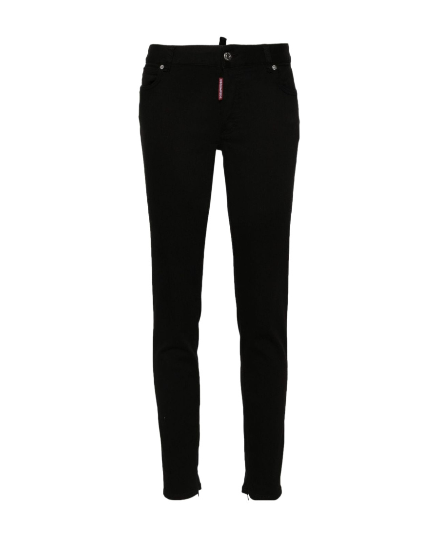 Dsquared2 Twiggy Mid-rise Skinny Jeans In Black