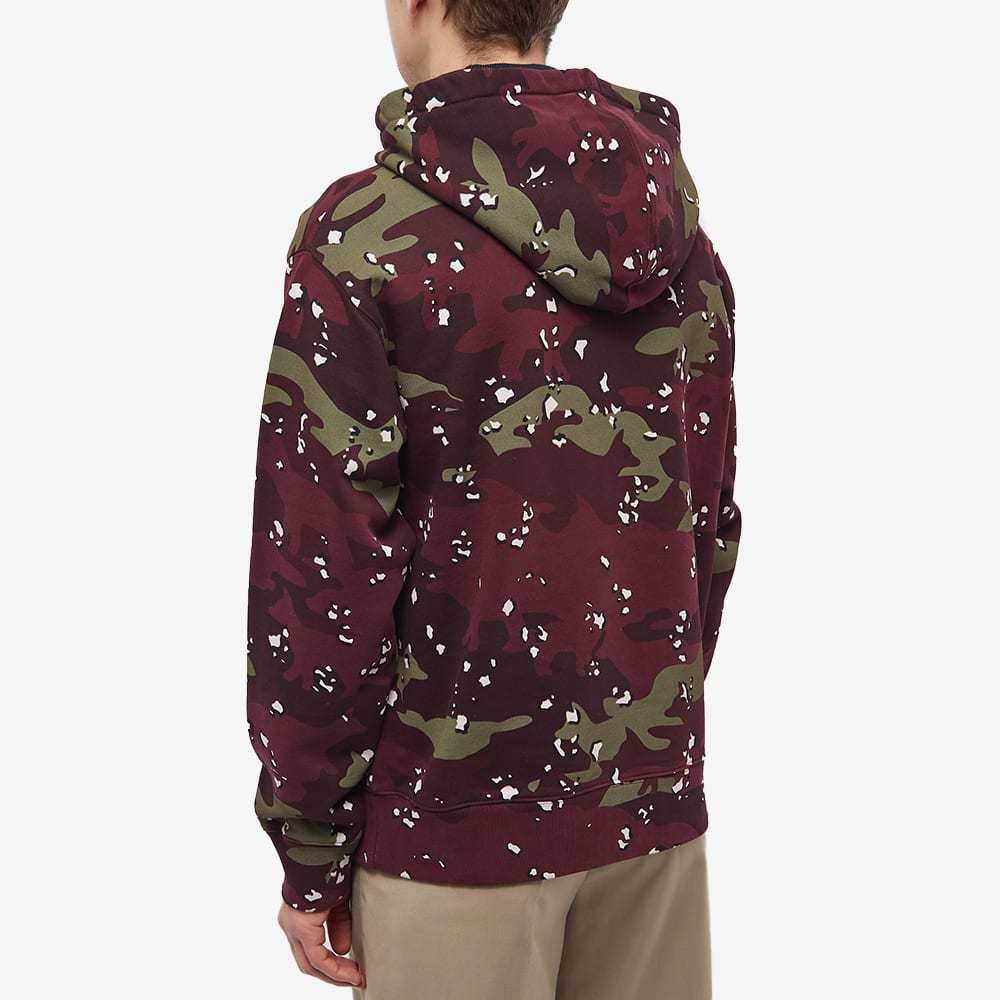 Maison Kitsuné Logo Camouflage Fox With Hoodie In Red