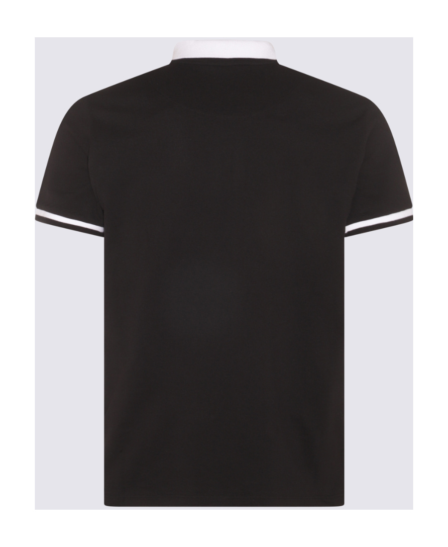 Vivienne Westwood Polo Shirt With Striped Collar Detail In Black