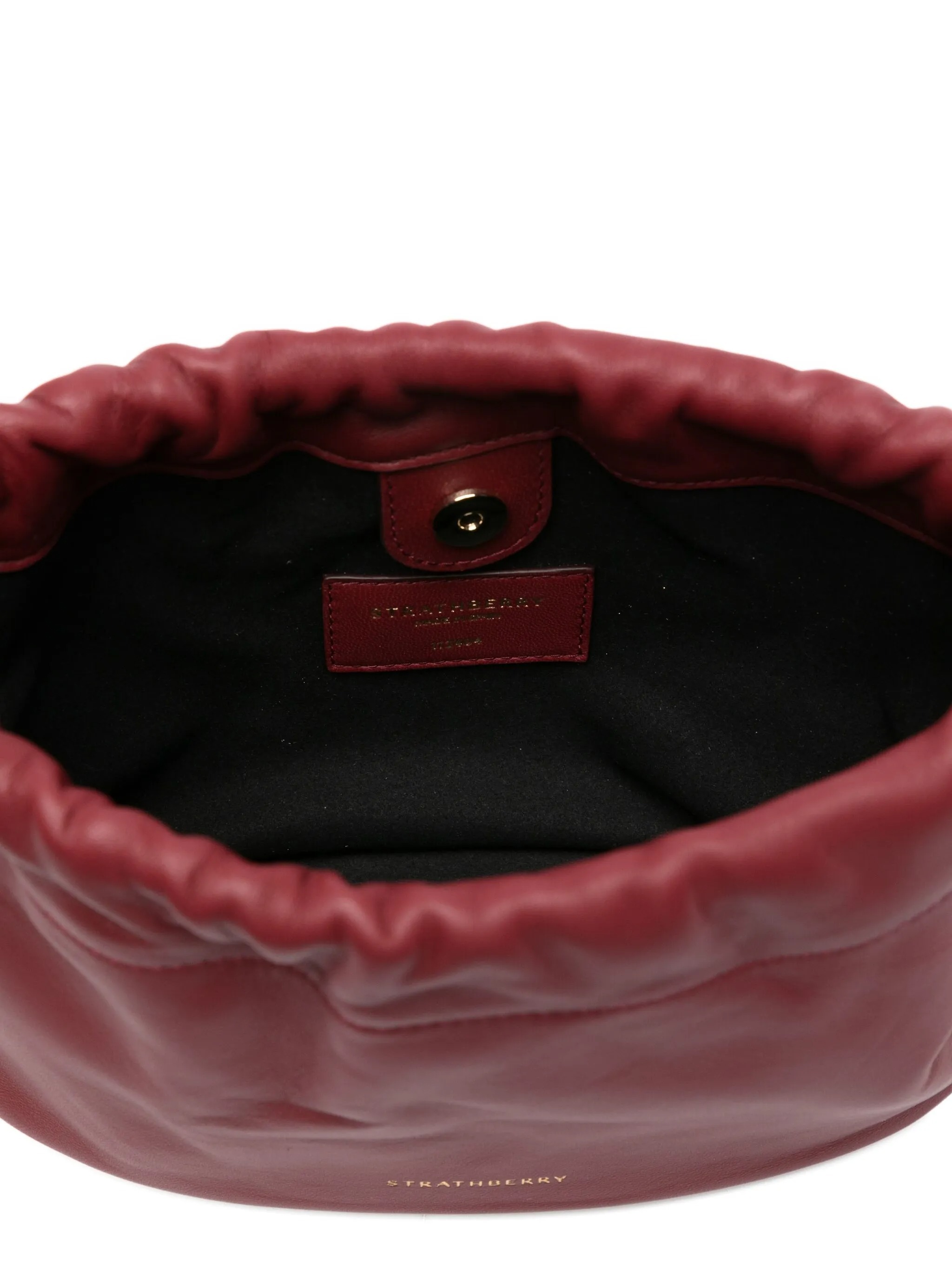 Strathberry Charlotte Drawstring Nappa Leather Crossbody Bag In Burgundy