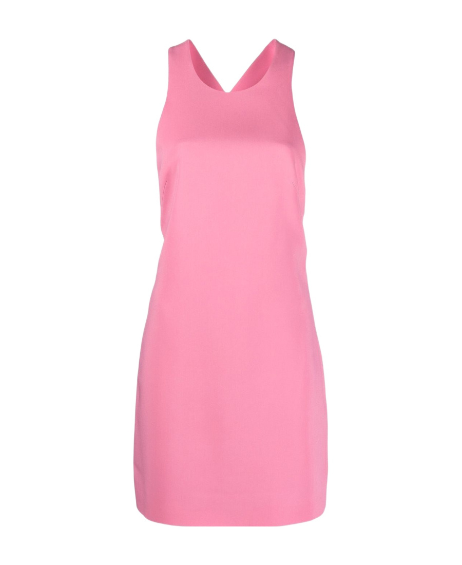 Givenchy V-neck Chain Detail Mini Dress With Open Back In Pink