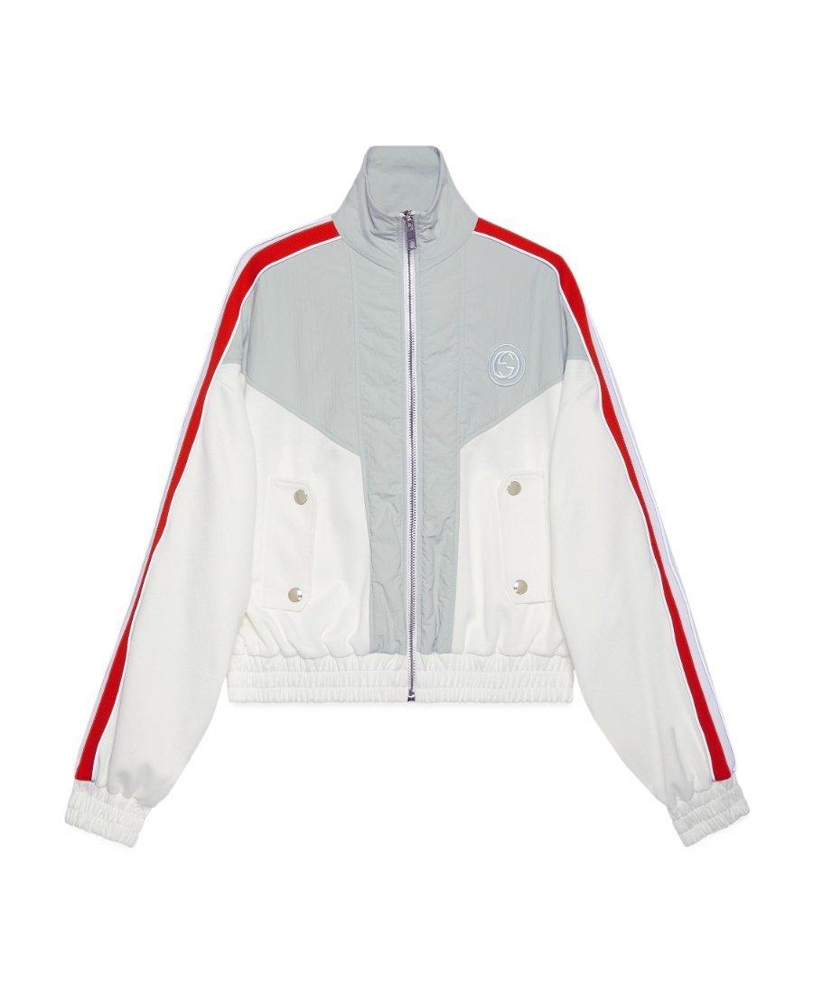 Gucci Felpa In Jersey Multicolor Donna In White