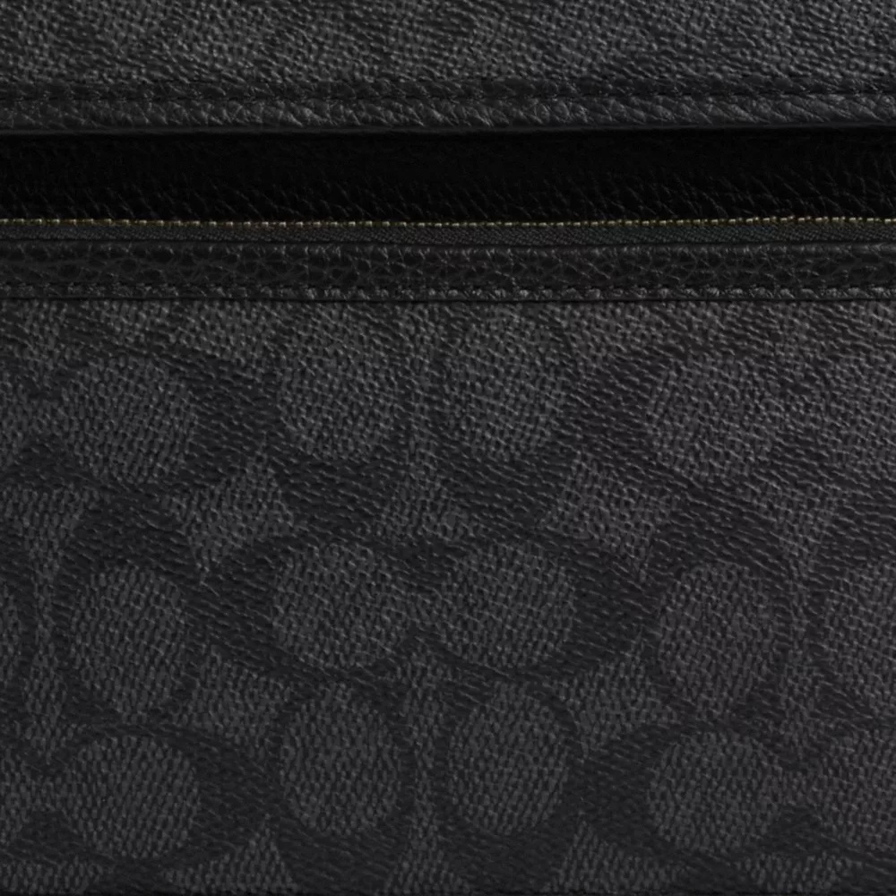 Coach Sullivan's Signature Canvas Clamshell Crossbody Bag In Black