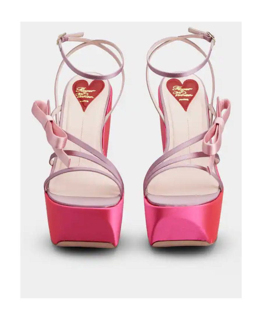 Roger Vivier Bow Detailed Wedge Sandals In Red