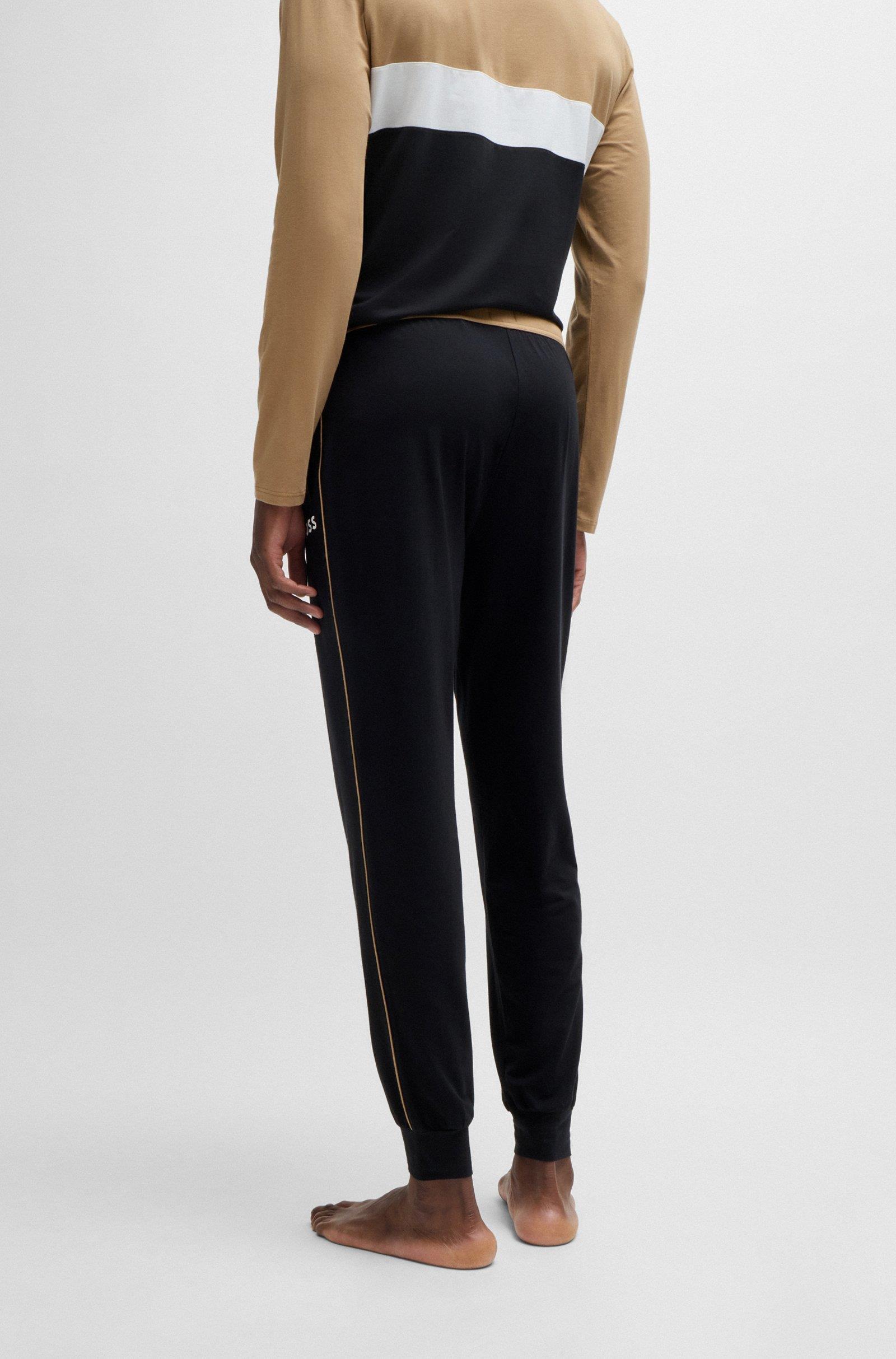 HUGO BOSS LOGO-PRINT TRACK PANTS