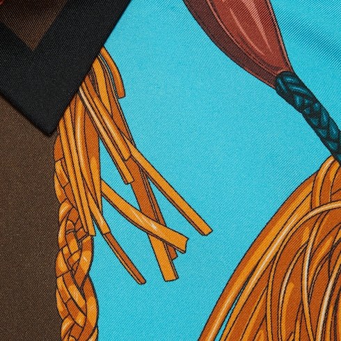 Gucci Printed Twill Shirt In Blue