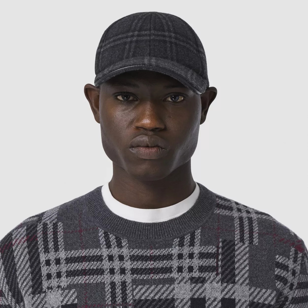 Shop Burberry Contrast-check Jumper In Black