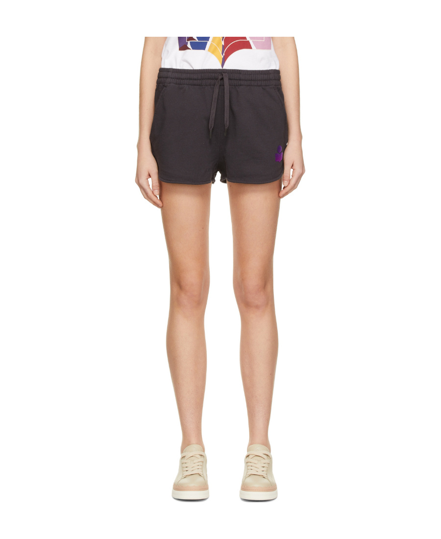 Isabel Marant Étoile Logo Drawstring Shorts In Black