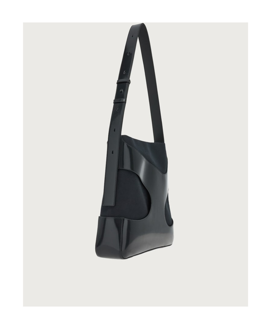 Shop Ferragamo Cut-out Leather Tote Bag In Black