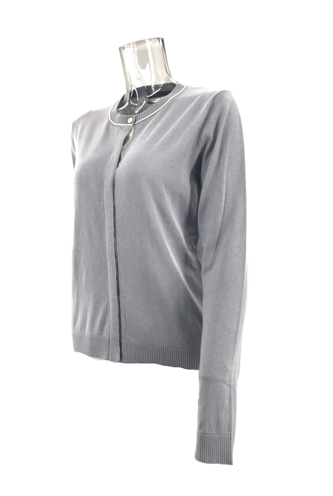 Weekend Max Mara Long-sleeved Knitted Cardigan In Gray