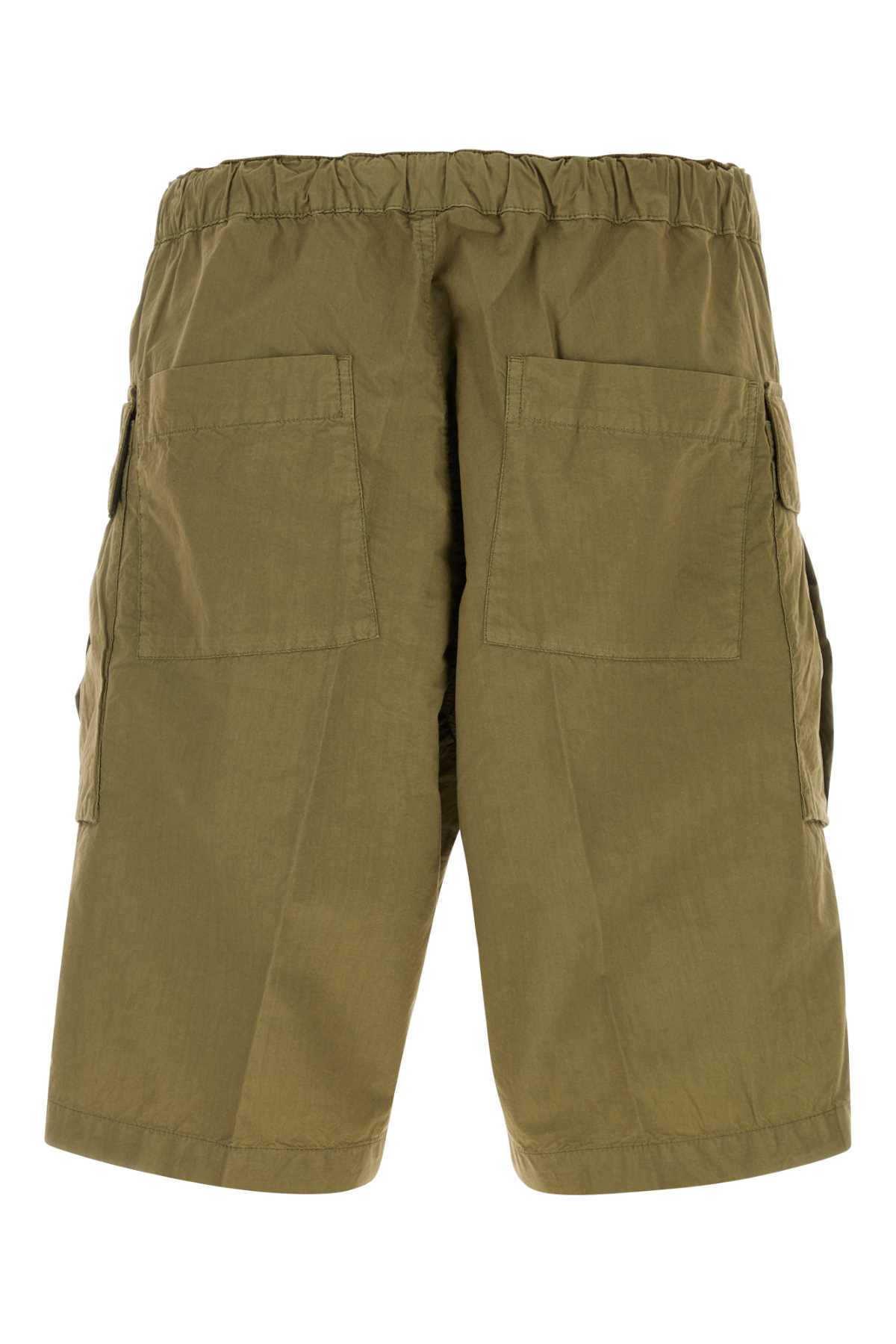 Aspesi Cargo Pocket Waistband Shorts In Green