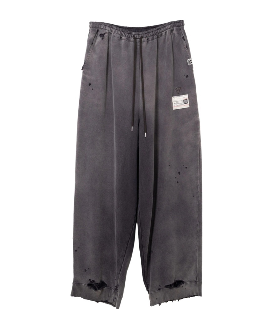 Miharayasuhiro Sun Faded Drawstring Track Pants In Black