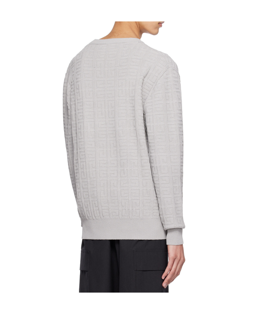 Givenchy Logo Long-sleeved Sweater In Gray