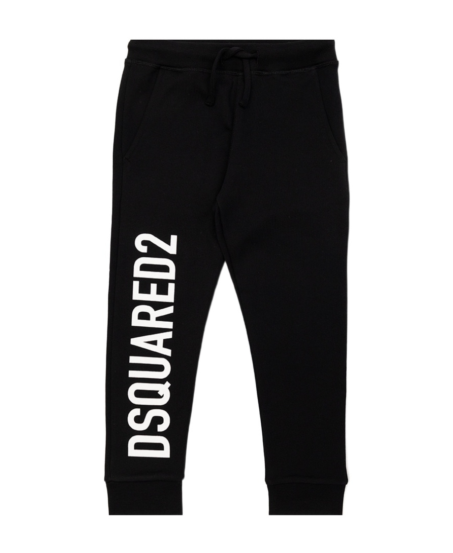 Dsquared2 Logo-print Cotton Track Trousers In Black