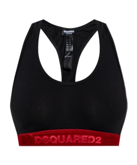 Dsquared2 Logo Bra In Black