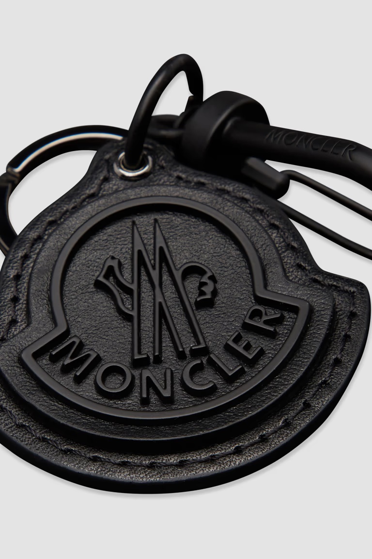 Moncler Logo-embossed Keyring In Black