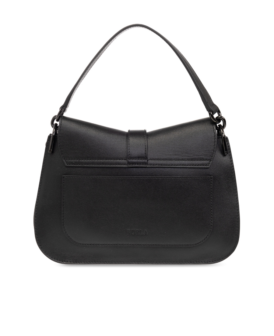 Furla Medium Top Handle Bag With Adjustable Strap In Black