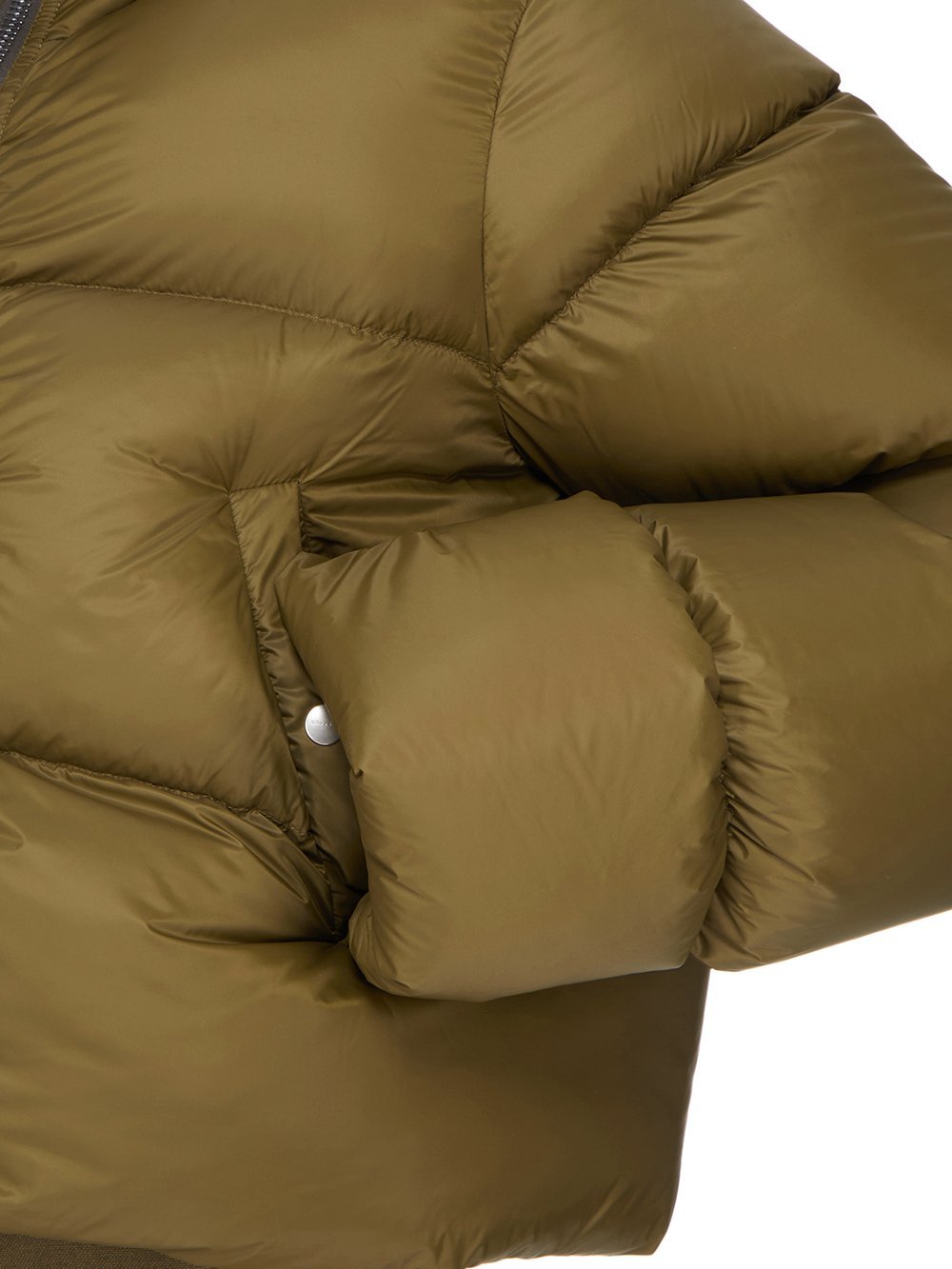 Rick Owens Brown Porterville Turtle Down Jacket In Green