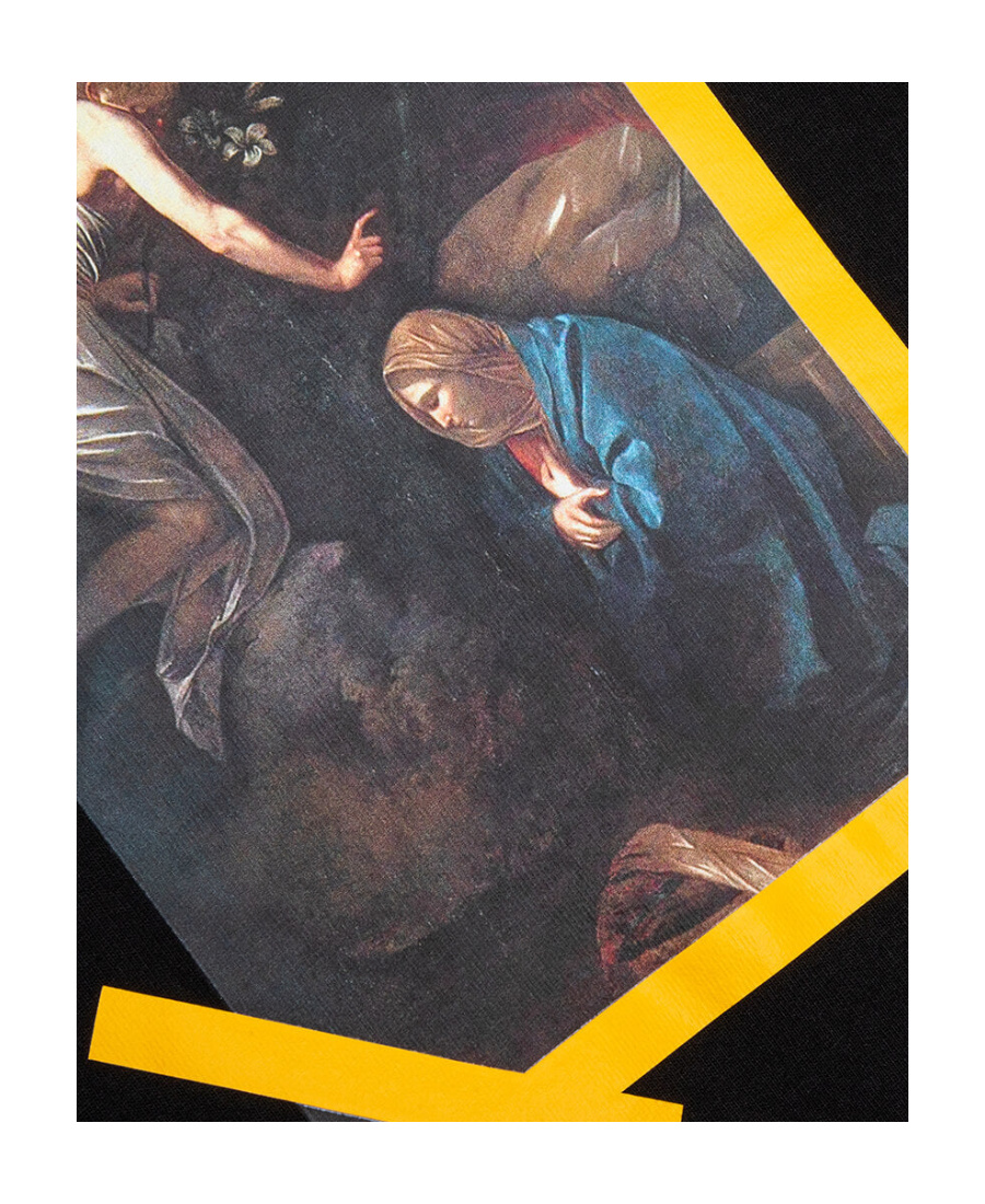 Off-white Caravaggio Painting Cotton T-shirt In Black