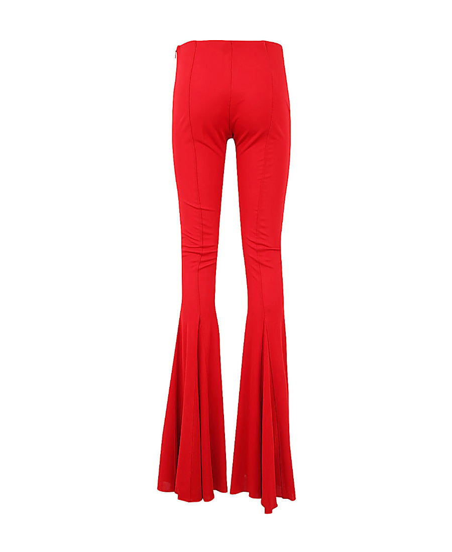 Shop Blumarine Slim-cut Flared Trousers In Red