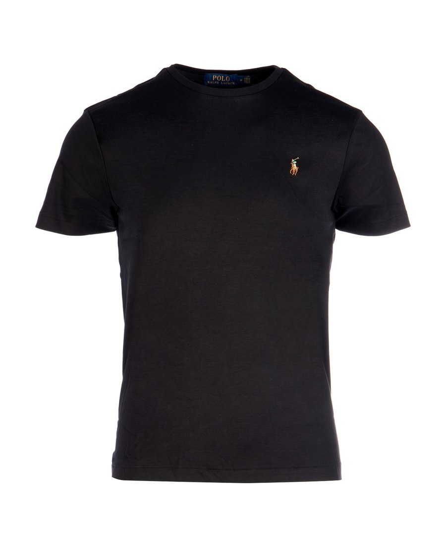 Polo Ralph Lauren Custom Slim-fit In Pima Cotton T-shirt In Black