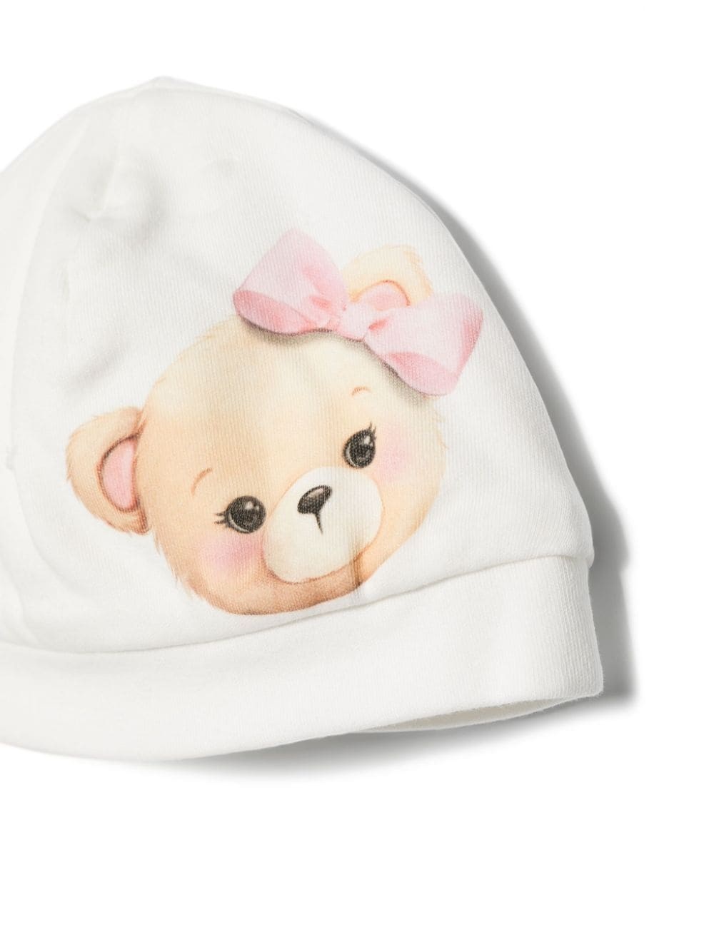 Monnalisa Teddy-bear-print Babygrow Set In White