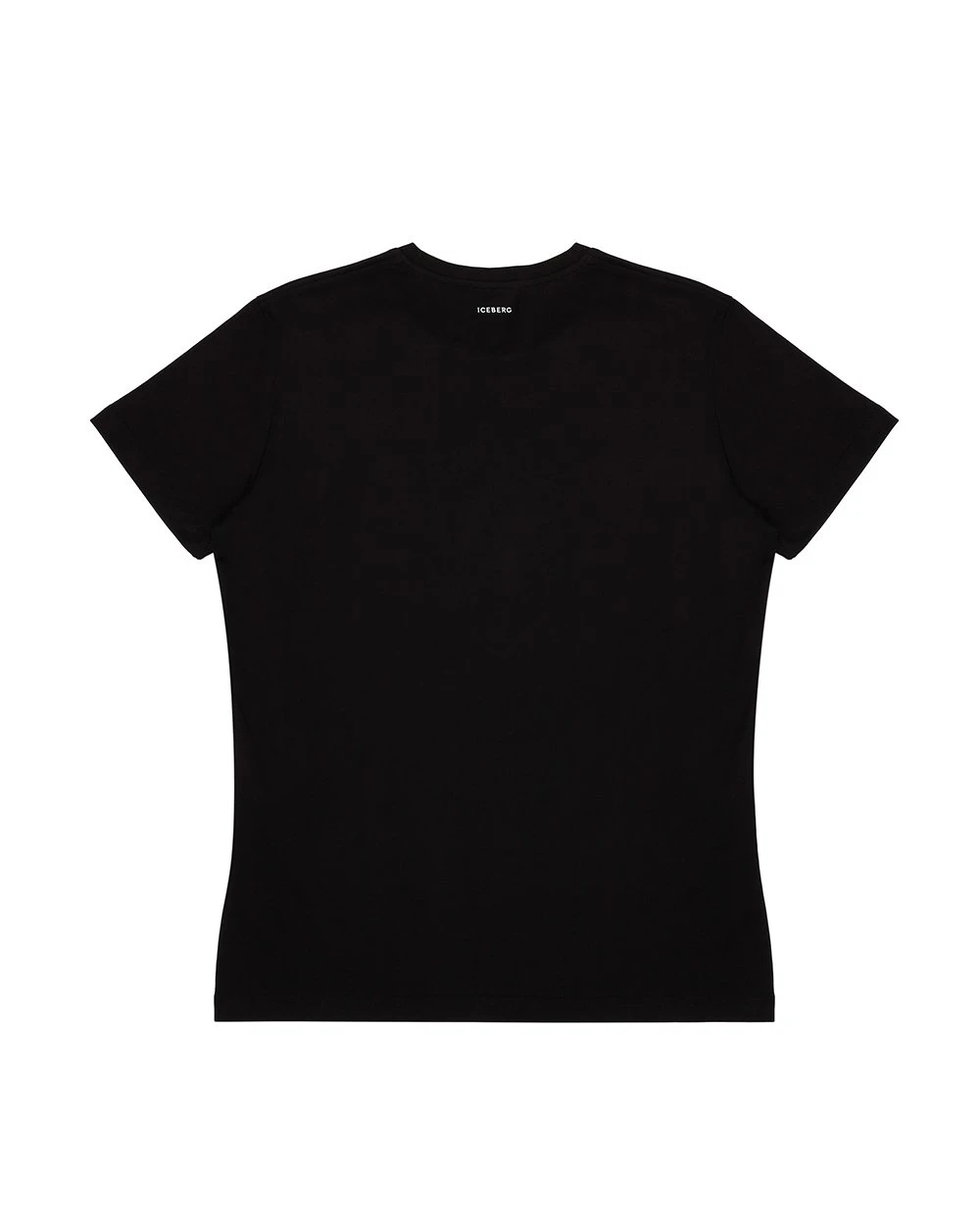 Iceberg Printed T-shirt With Round Neck In Black
