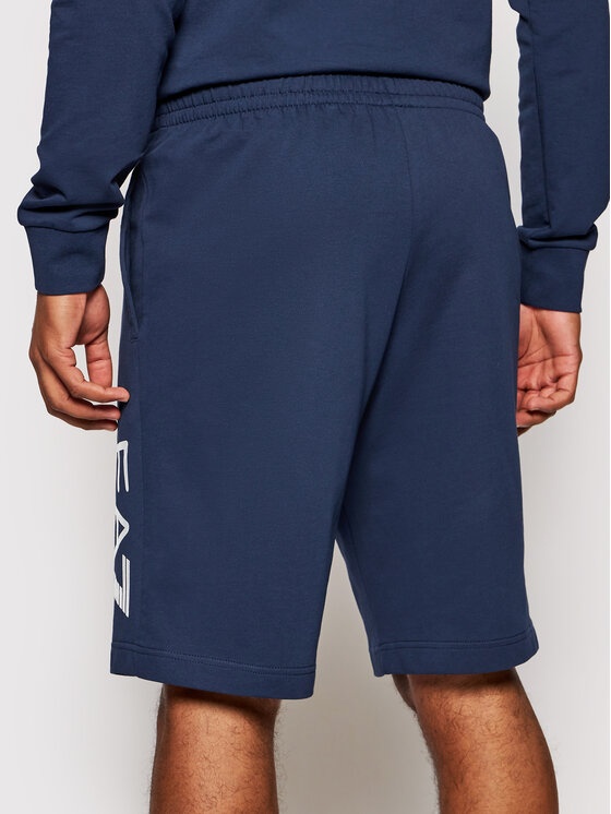 Ea7 Logo Detail Shorts In Blue