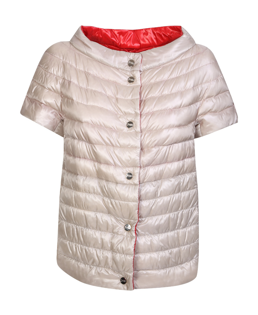 Herno Padded Short-sleeve Jacket In Gold