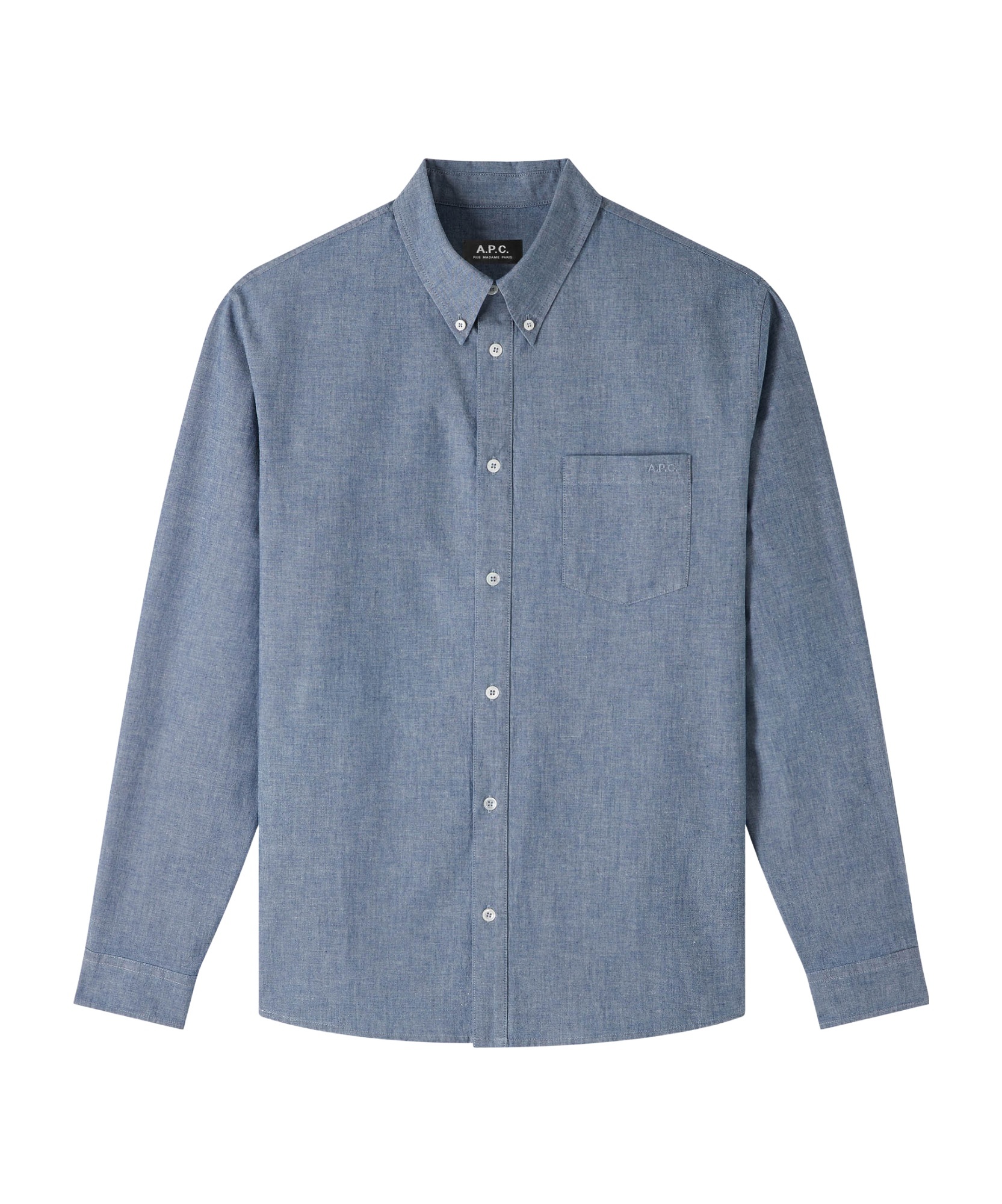Apc Shirt A. P.c. Men Color Indigo In Gray