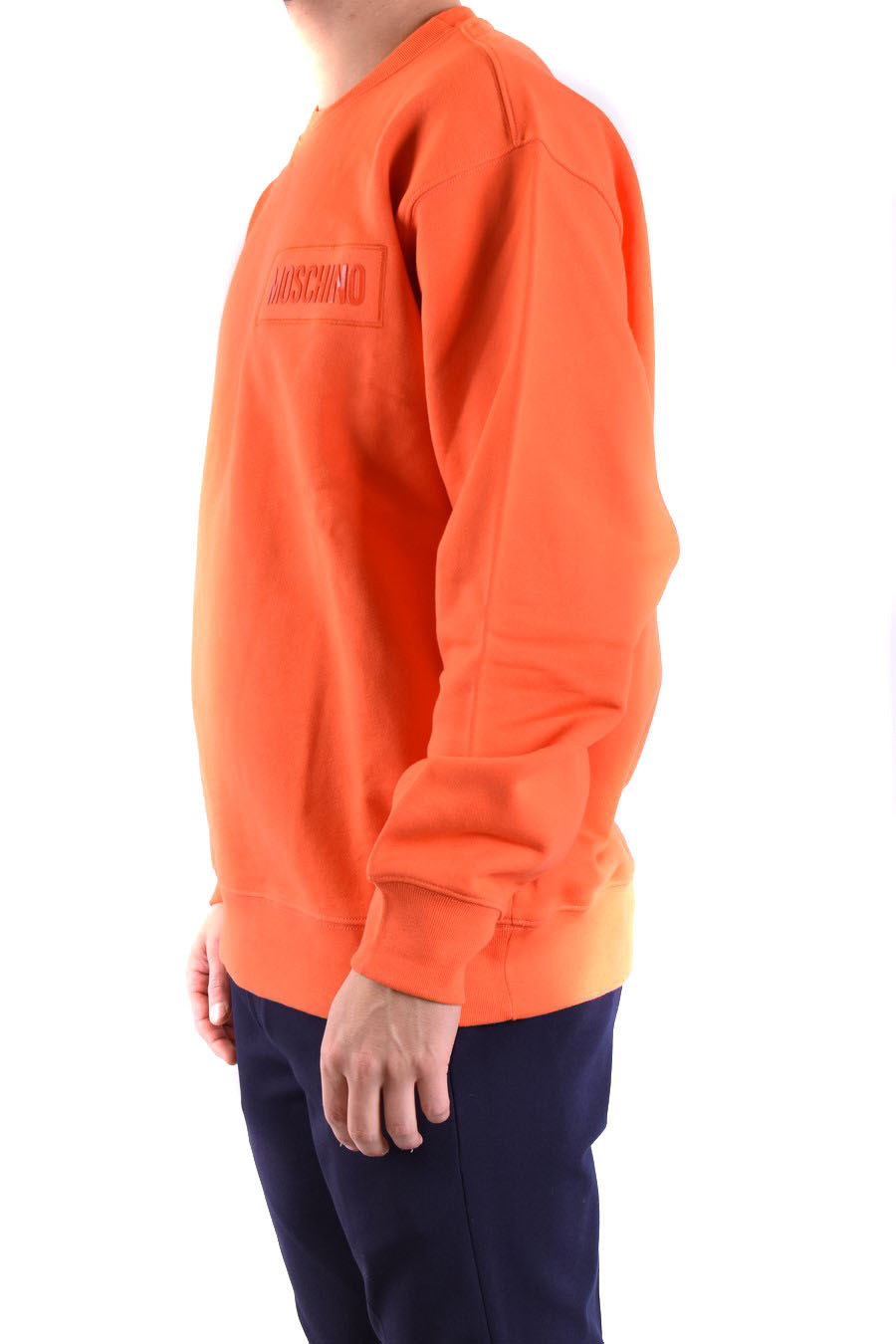 Moschino Chest Logo-print Detail Sweatshirt In Orange