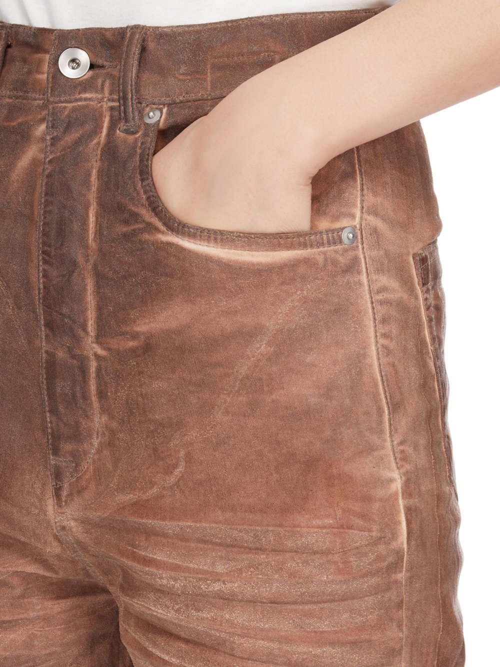 Shop Rick Owens Drkshdw Bolan High-waisted Flared Jeans In Brown