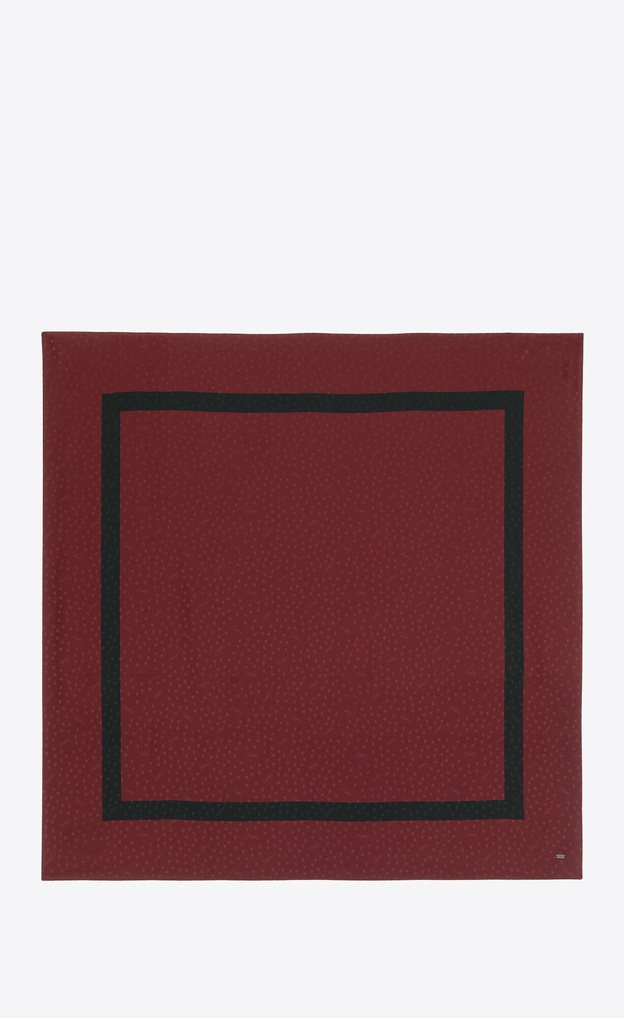 Saint Laurent Flower Dotted Silk Jacquard Square Scarf In Red