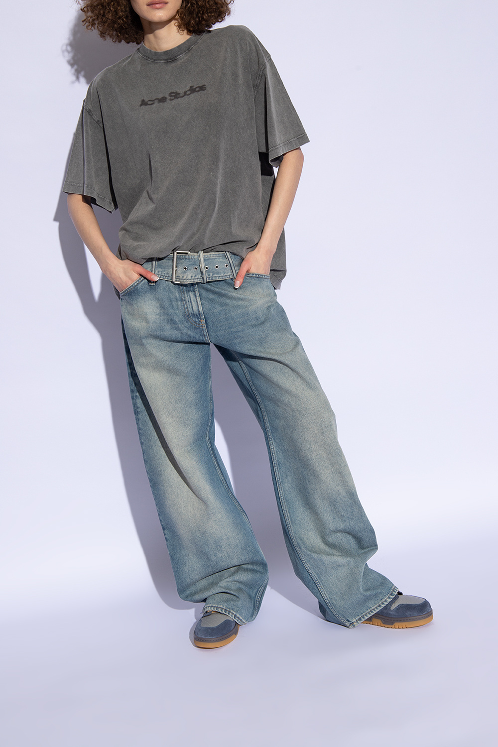 Acne Studios Fuzzy Low Top Sneakers In Black