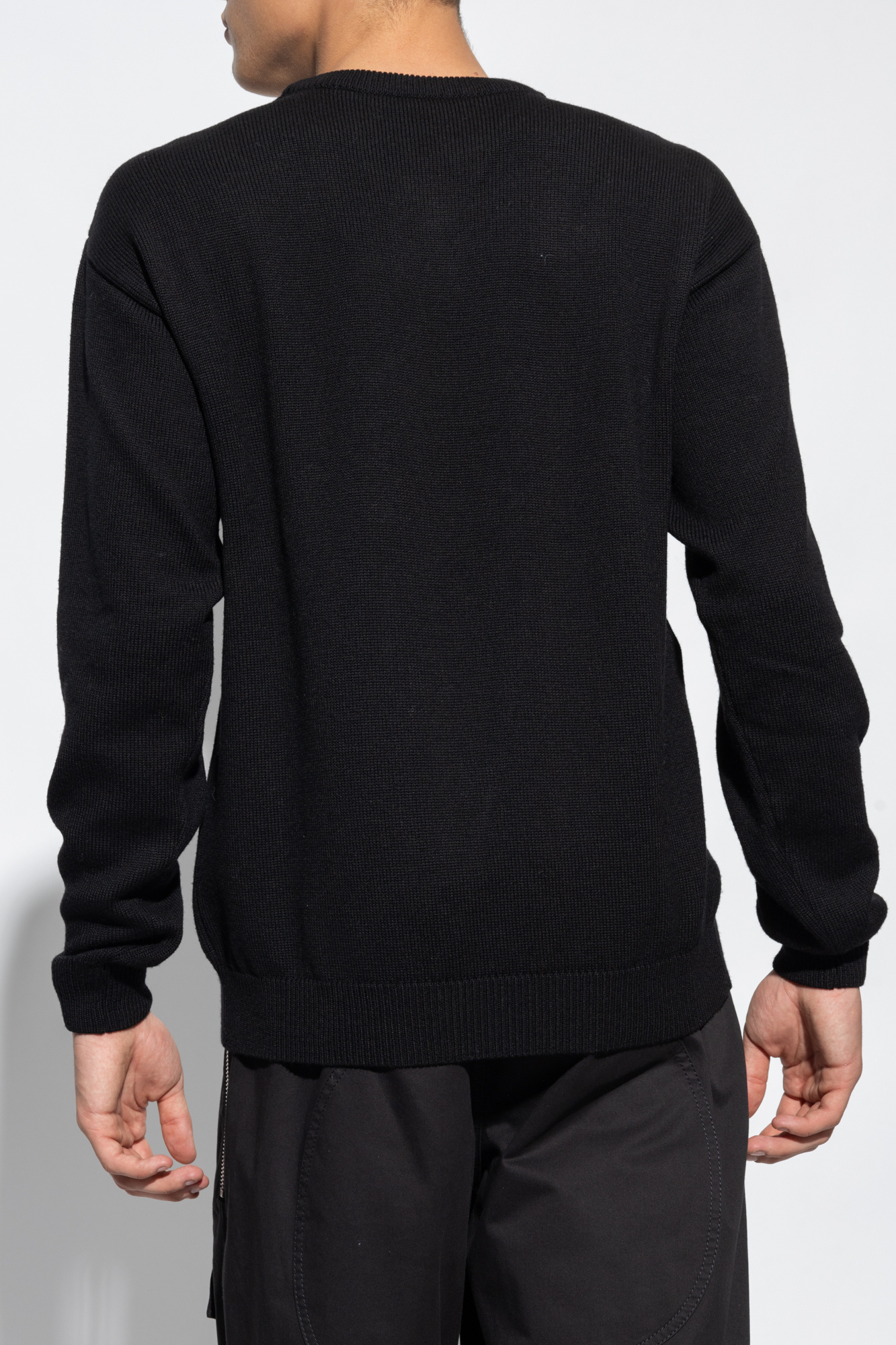 Moschino Long-sleeved Sweater In Black