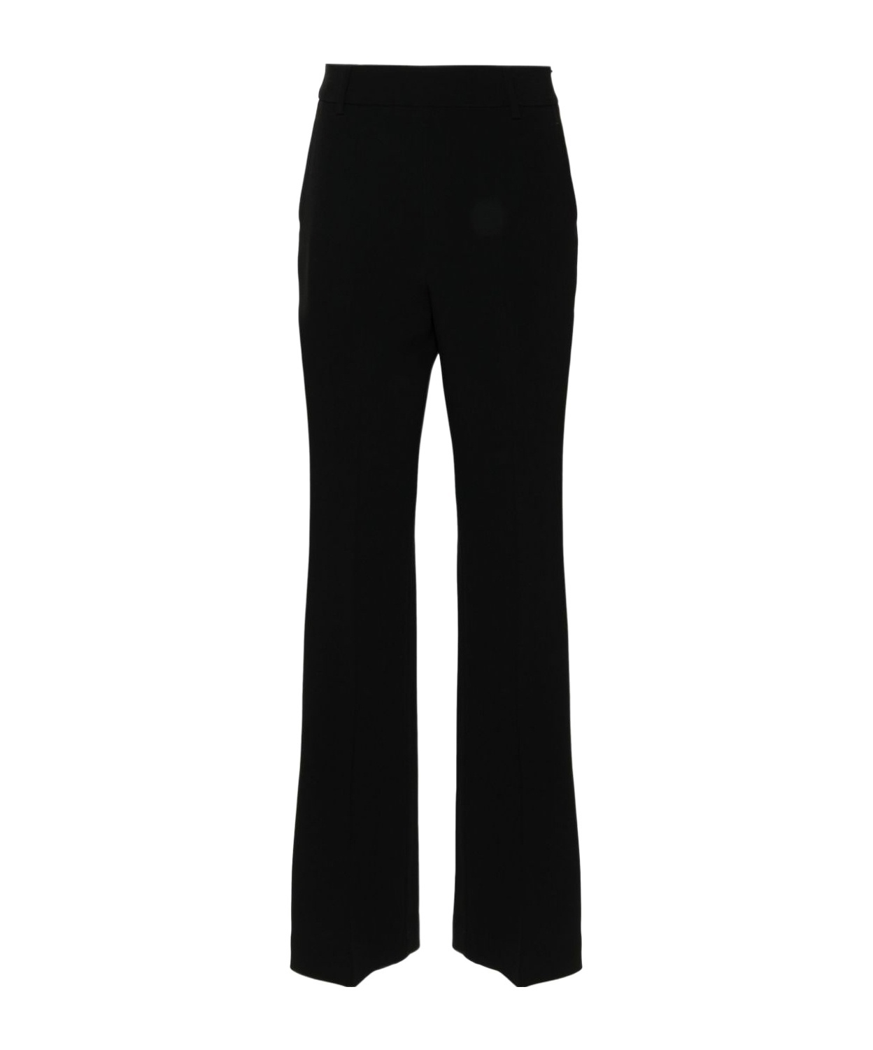 Ermanno Scervino Flared Crepe Trousers In Black