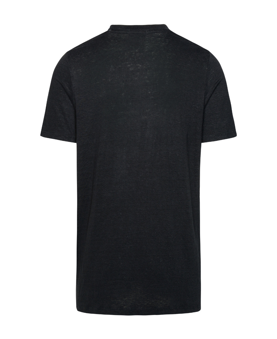 Isabel Marant Linen T-shirt With Iconic Logo Design And Finish In Black