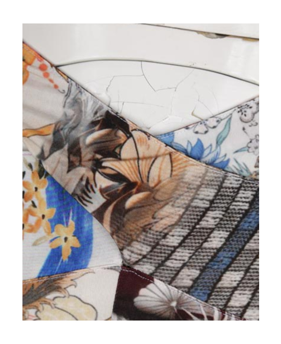 Marine Serre Graphic-print High-waisted Trousers In Multicolor