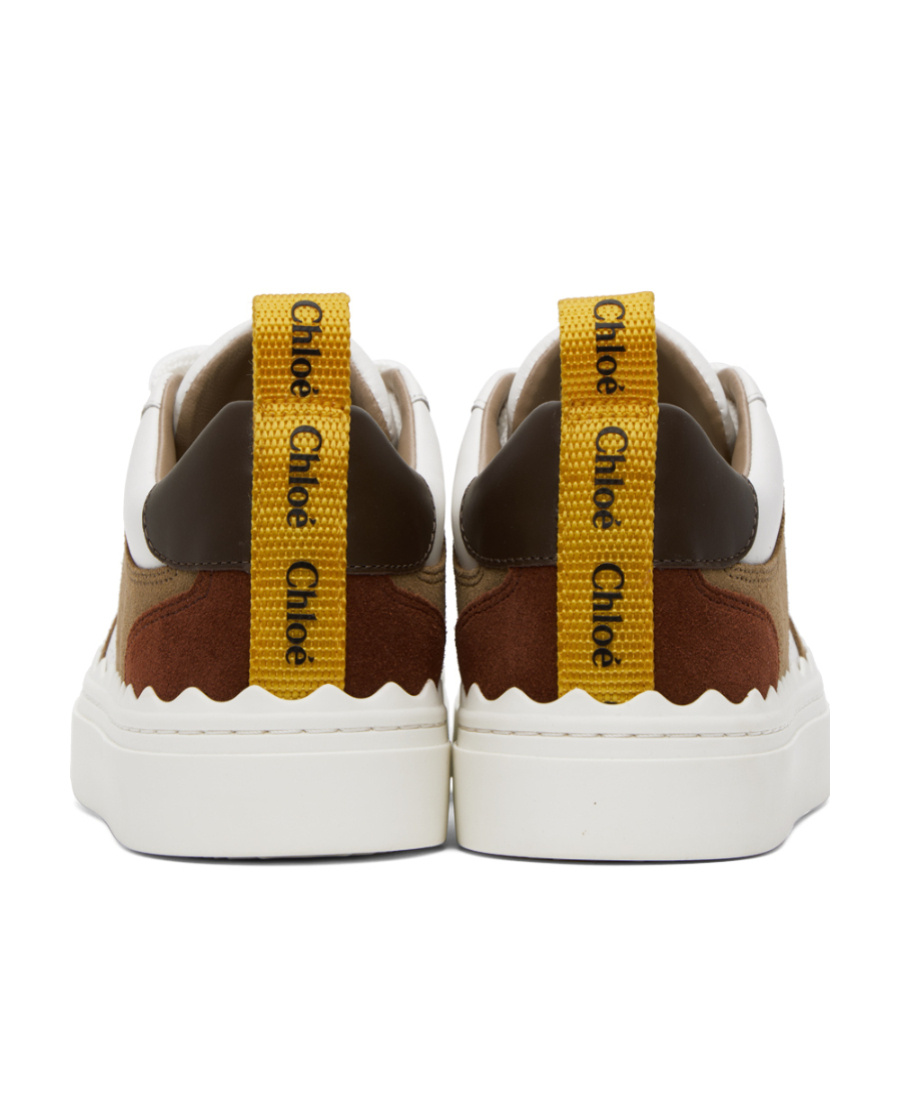 Shop Chloé Lauren Low-top Sneakers In White