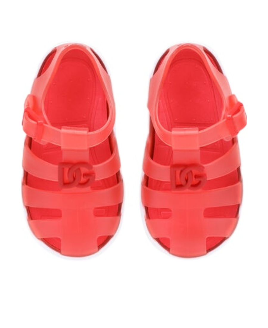 Dolce & Gabbana Red Sandals With Cage Tip In Red