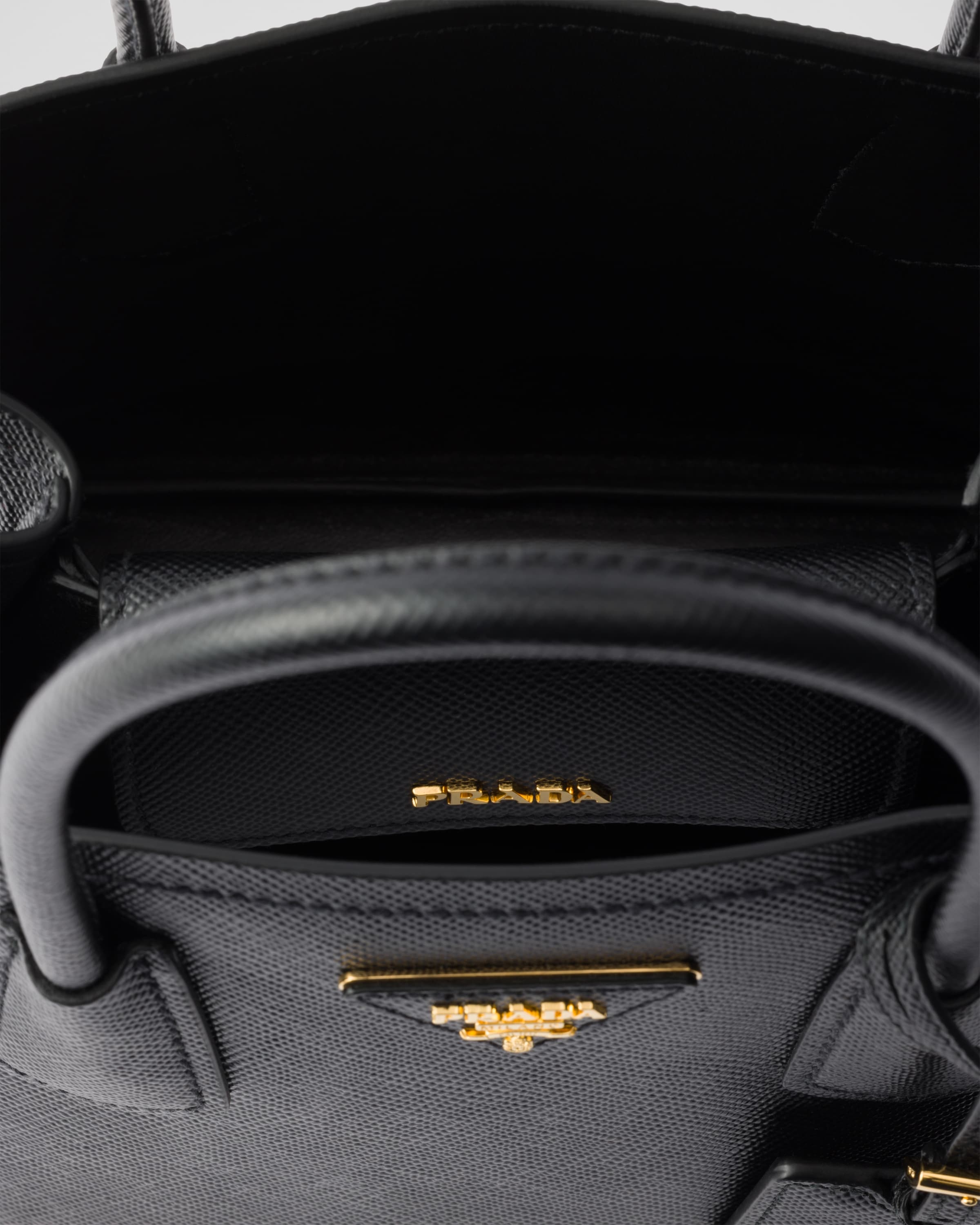 Prada Double Tote Bag In Black