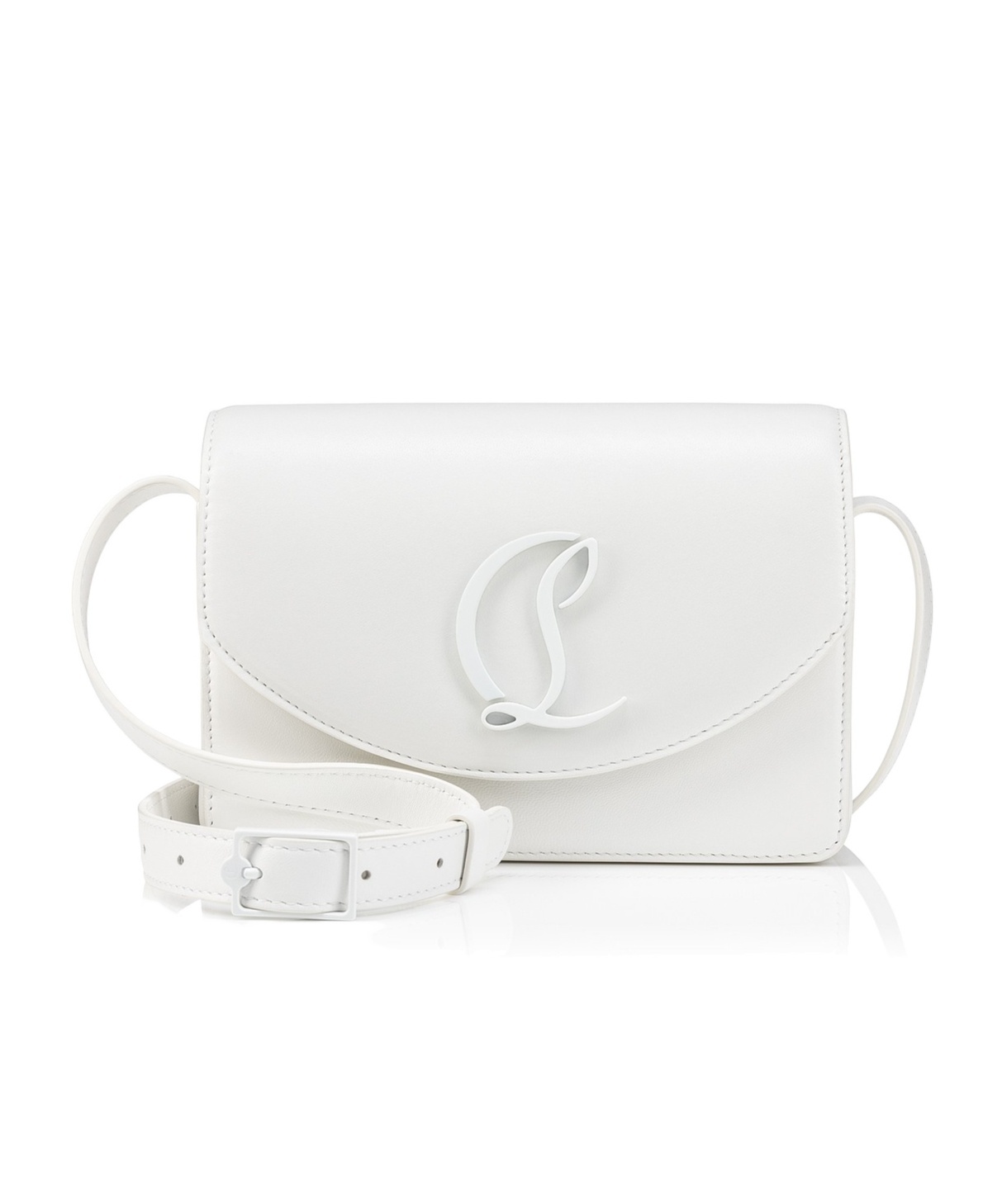 Christian Louboutin Logo Shoulder Bag In White