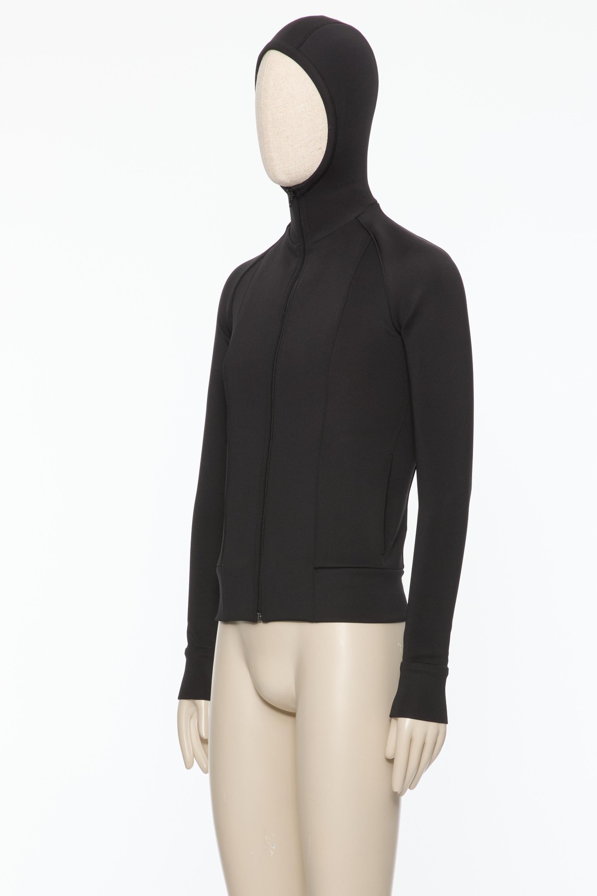 Valentino Hooded Sweater With Long Sleeves And Ribbed Cuffs In Black