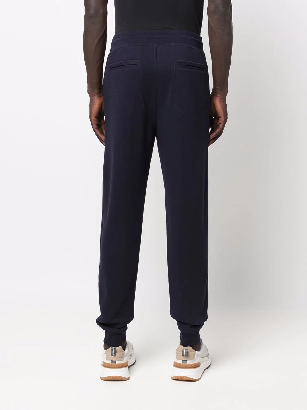 Brunello Cucinelli Tapered-leg Track Pants In Black