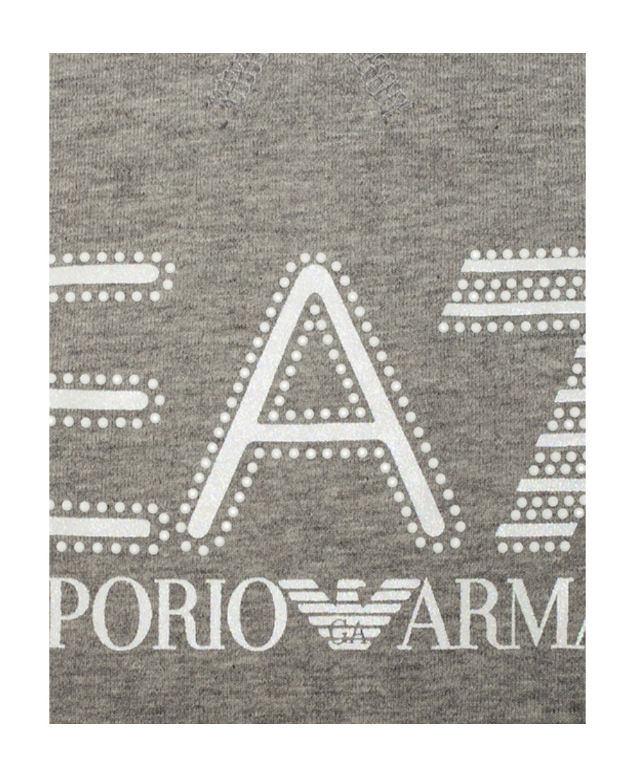 Emporio Armani Logo Printing Sports Sweater In Gray